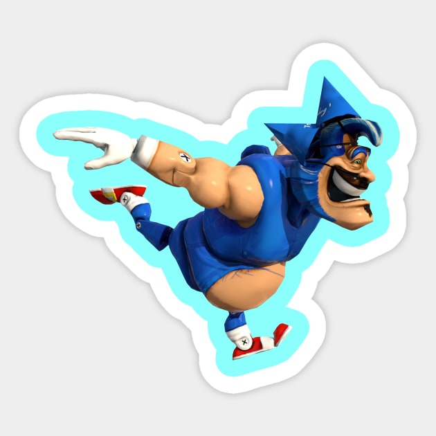 Blue Blaze Henk Sticker by ragesquid